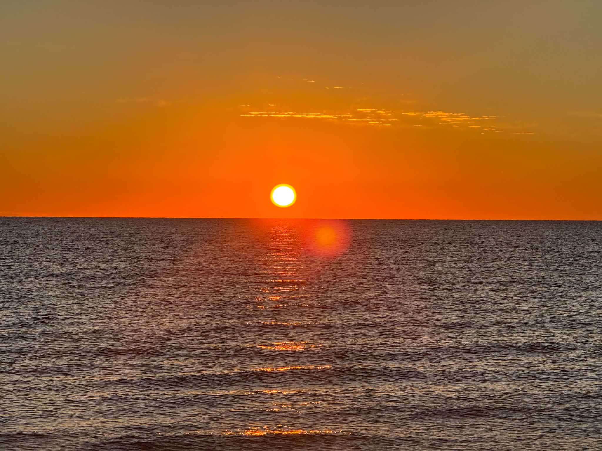 Golden sunrise over Lake Huron